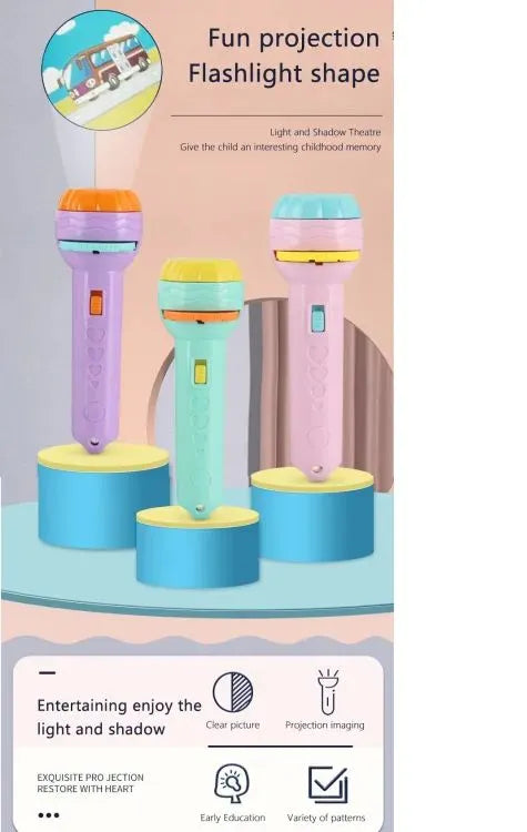 Cartoon Animal Projector Torch Toy for Kids