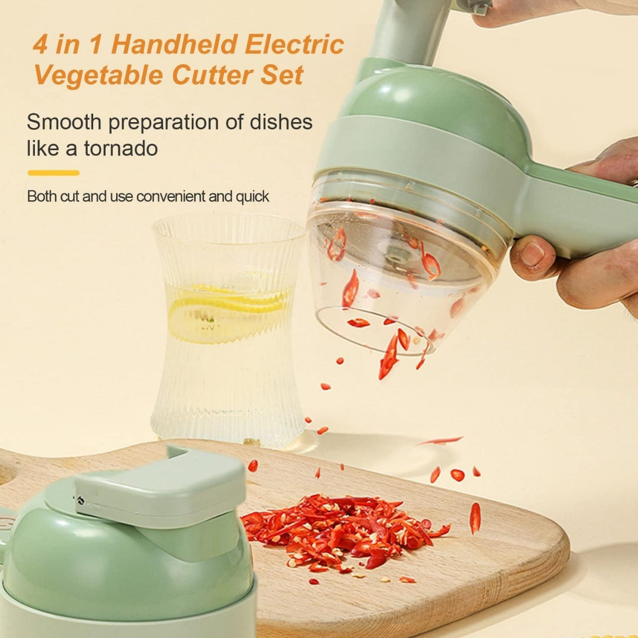 5 in 1 Handheld Hammer Electric Vegetable Cutter