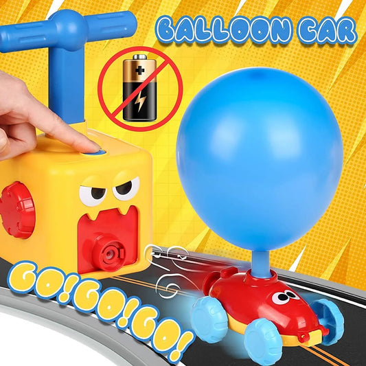 Balloon Powered Racing Car + Launch Tower | No Battery Toy