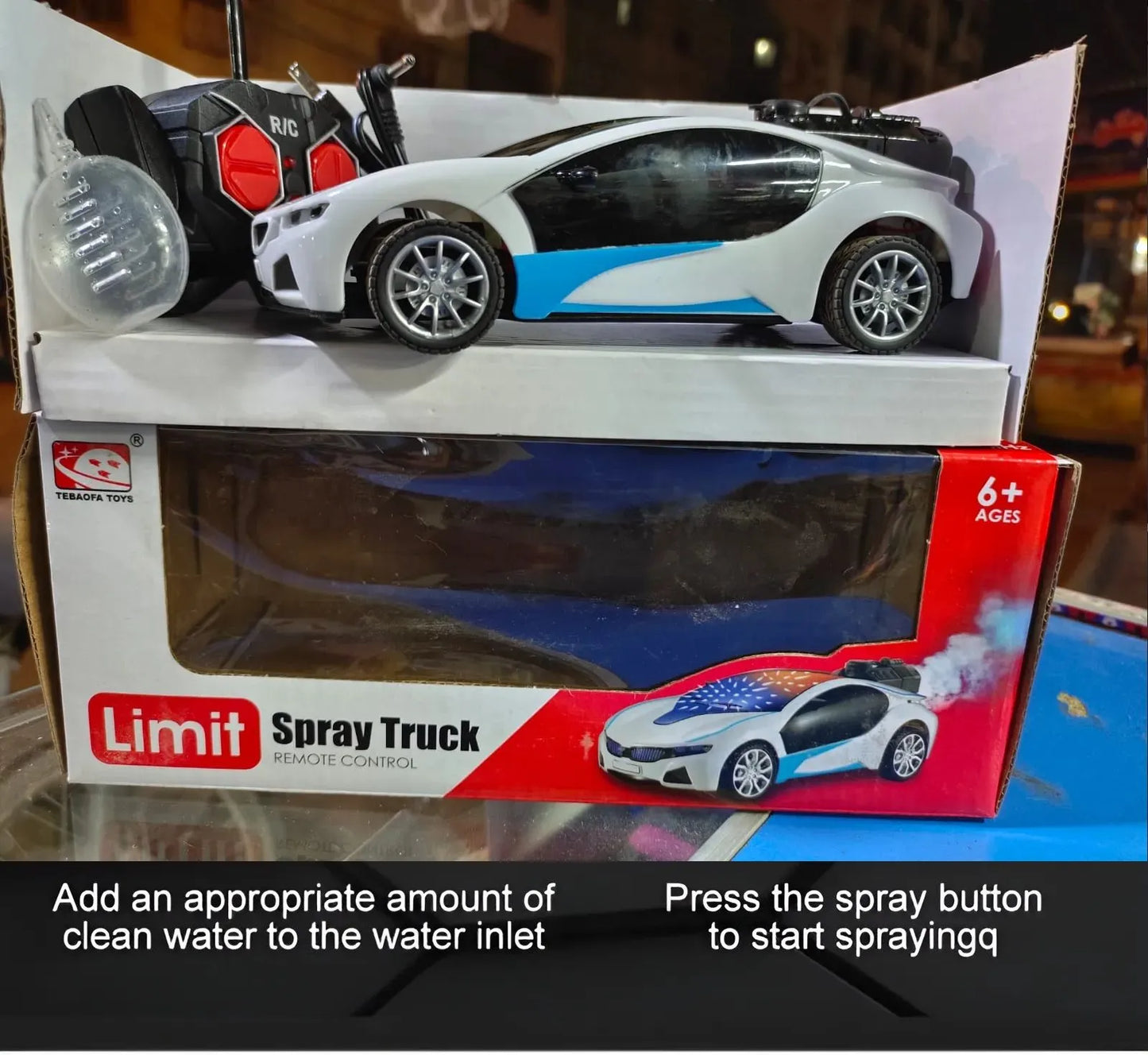 Remote Control BMW Spray Smoke Car with 3D Lights