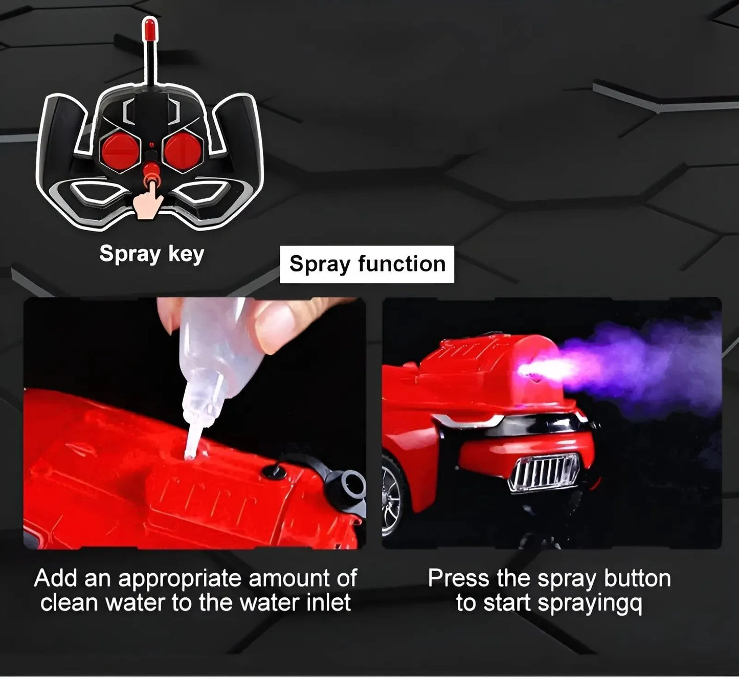Remote Control BMW Spray Smoke Car with 3D Lights